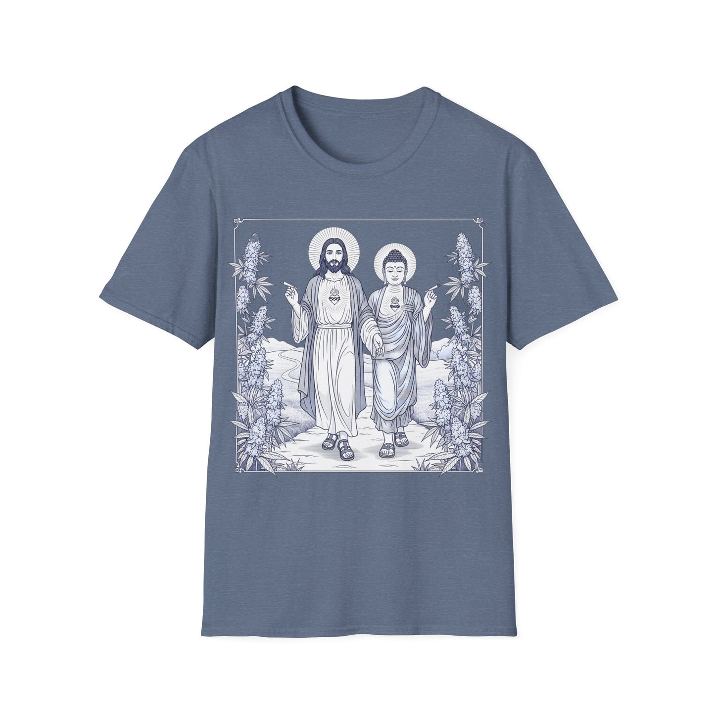 Jesus & Buddha - Sand Graphic T-Shirt