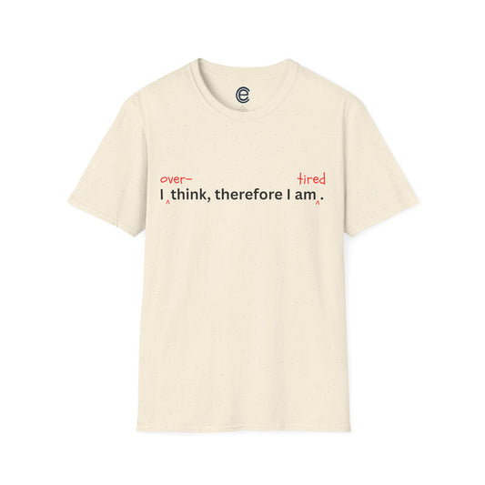 Overthink & Tired - Light Blue Graphic T-Shirt