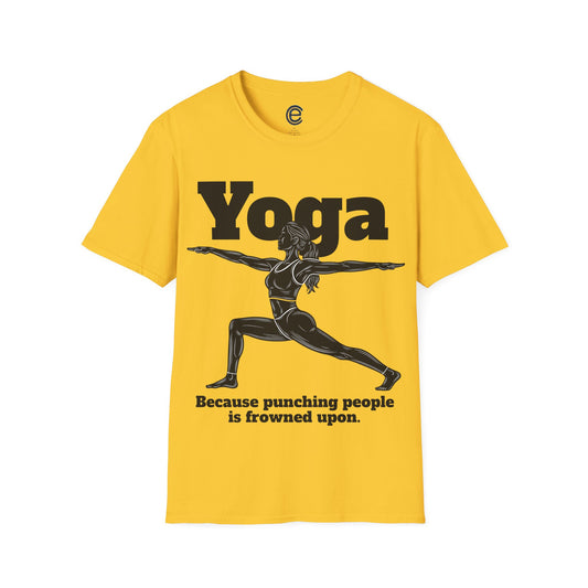 Yoga, Because... - Dark Chocolate Graphic T-Shirt