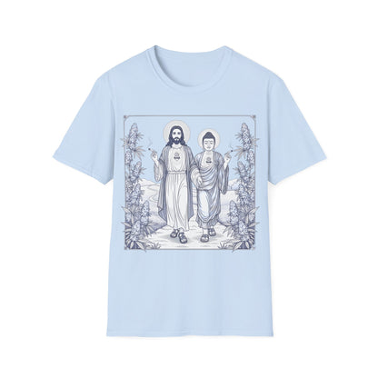 Jesus & Buddha - White Graphic T-Shirt