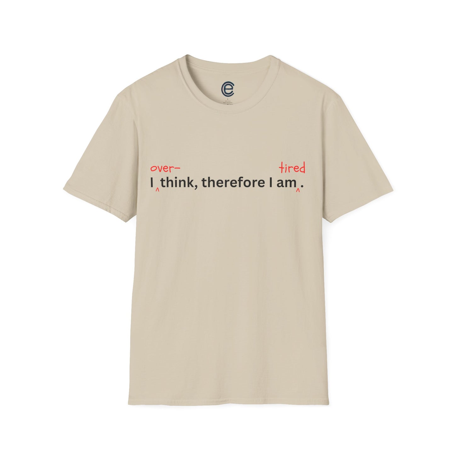 Overthink & Tired - Ice Grey Graphic T-Shirt