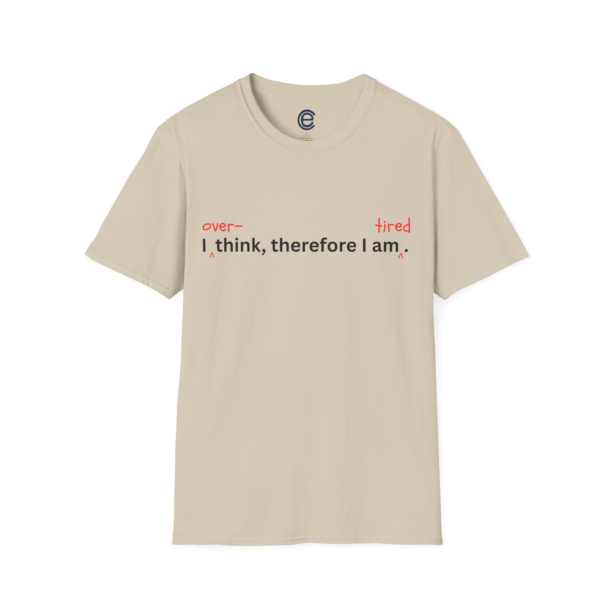 Overthink & Tired - Ice Grey Graphic T-Shirt