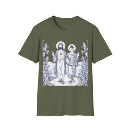 Jesus & Buddha - Sport Grey Graphic T-Shirt