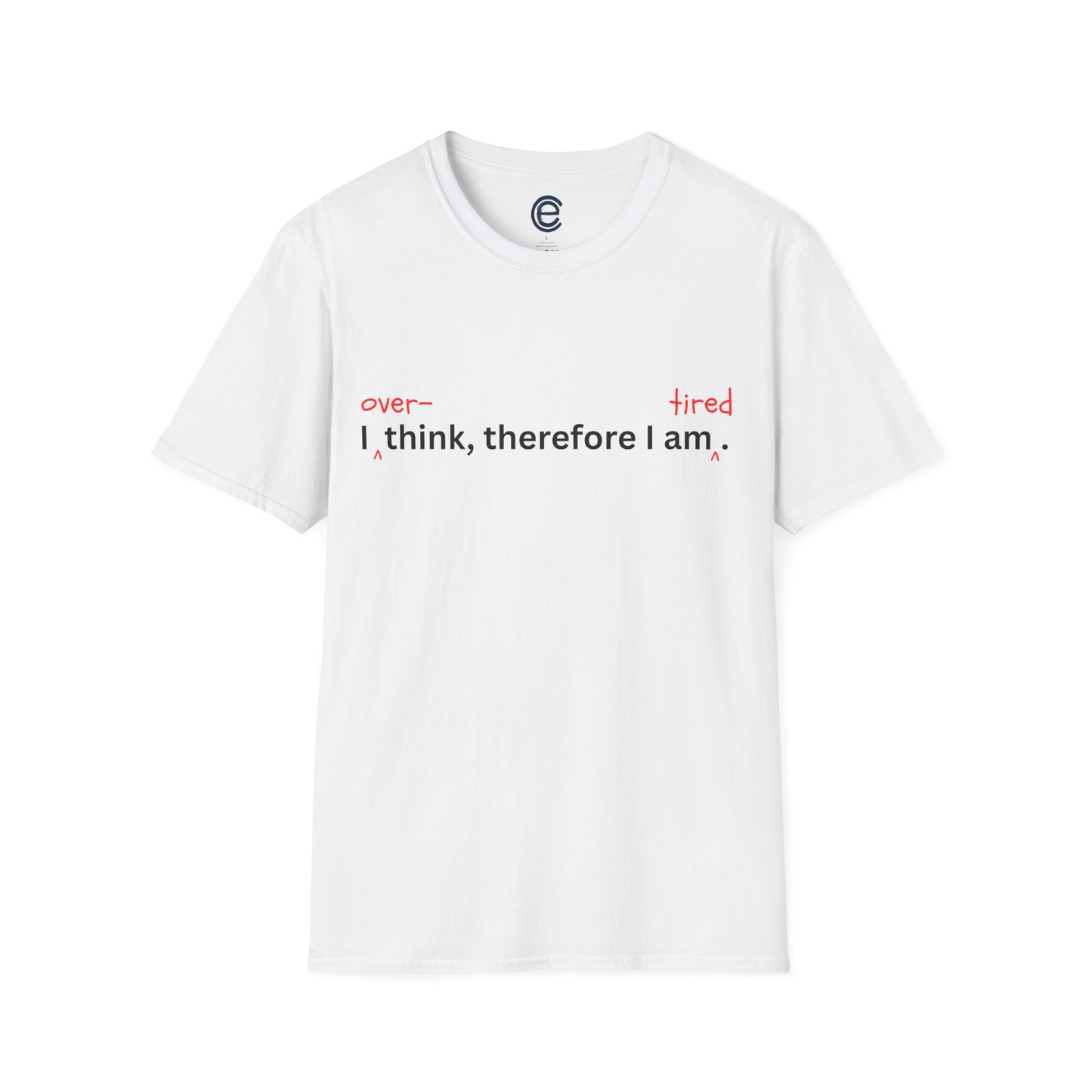 Overthink & Tired - Natural Graphic T-Shirt