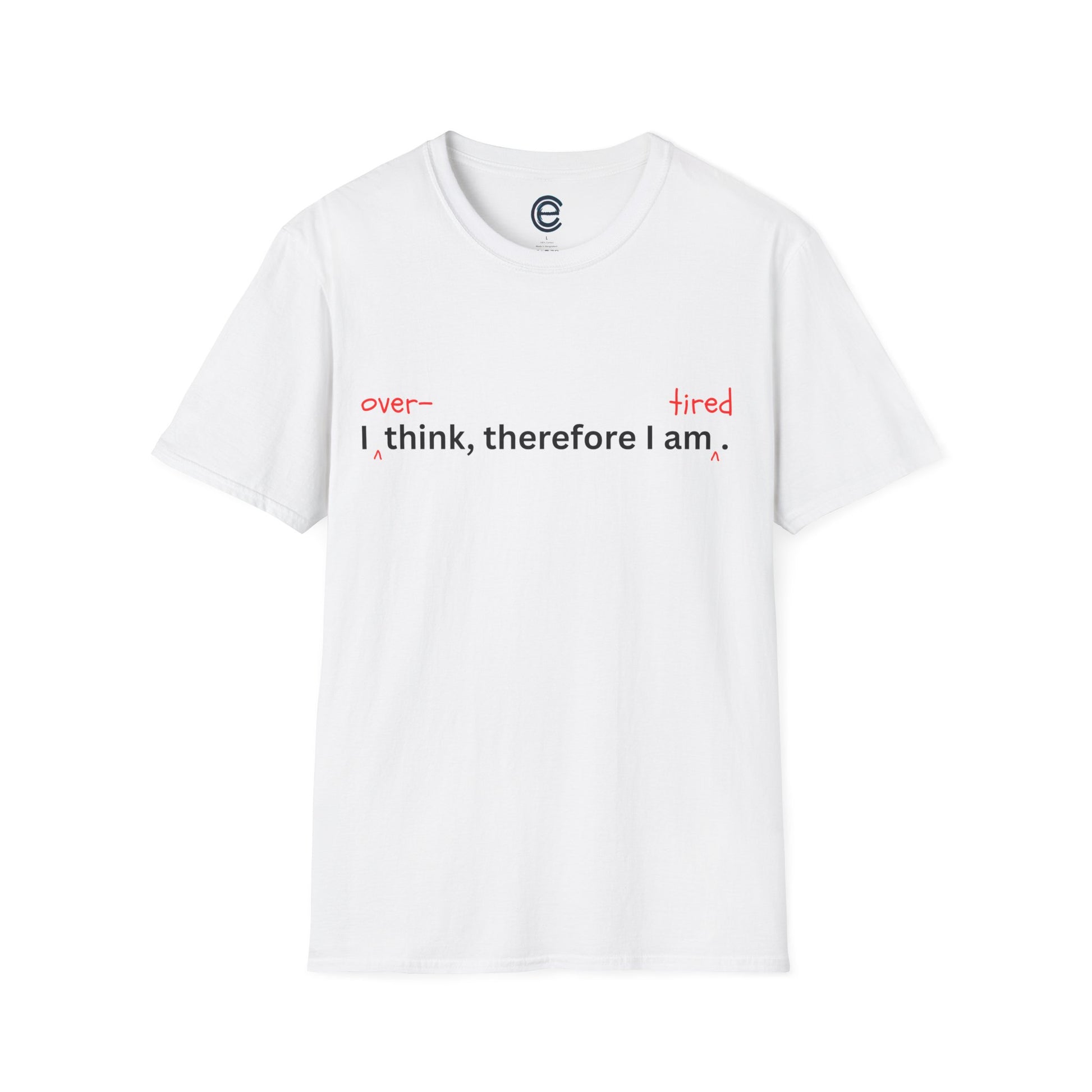 Overthink & Tired - Natural Graphic T-Shirt