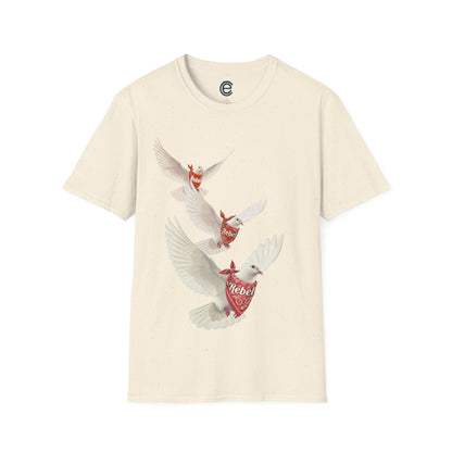 Rebel Doves II - Dark Chocolate Graphic T-Shirt