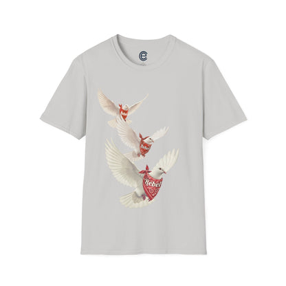 Rebel Doves II - Gold Graphic T-Shirt