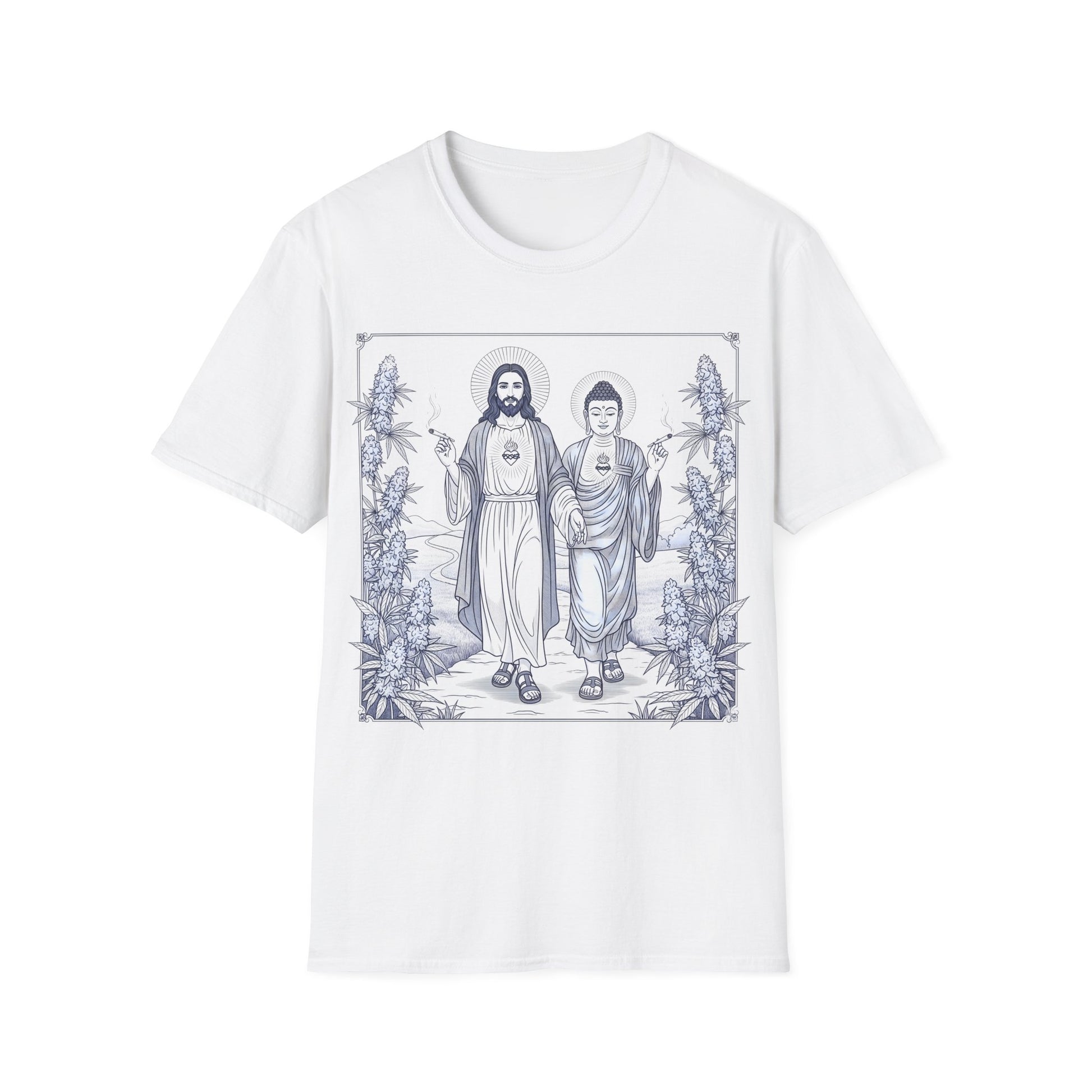 Jesus & Buddha - Daisy Graphic T-Shirt