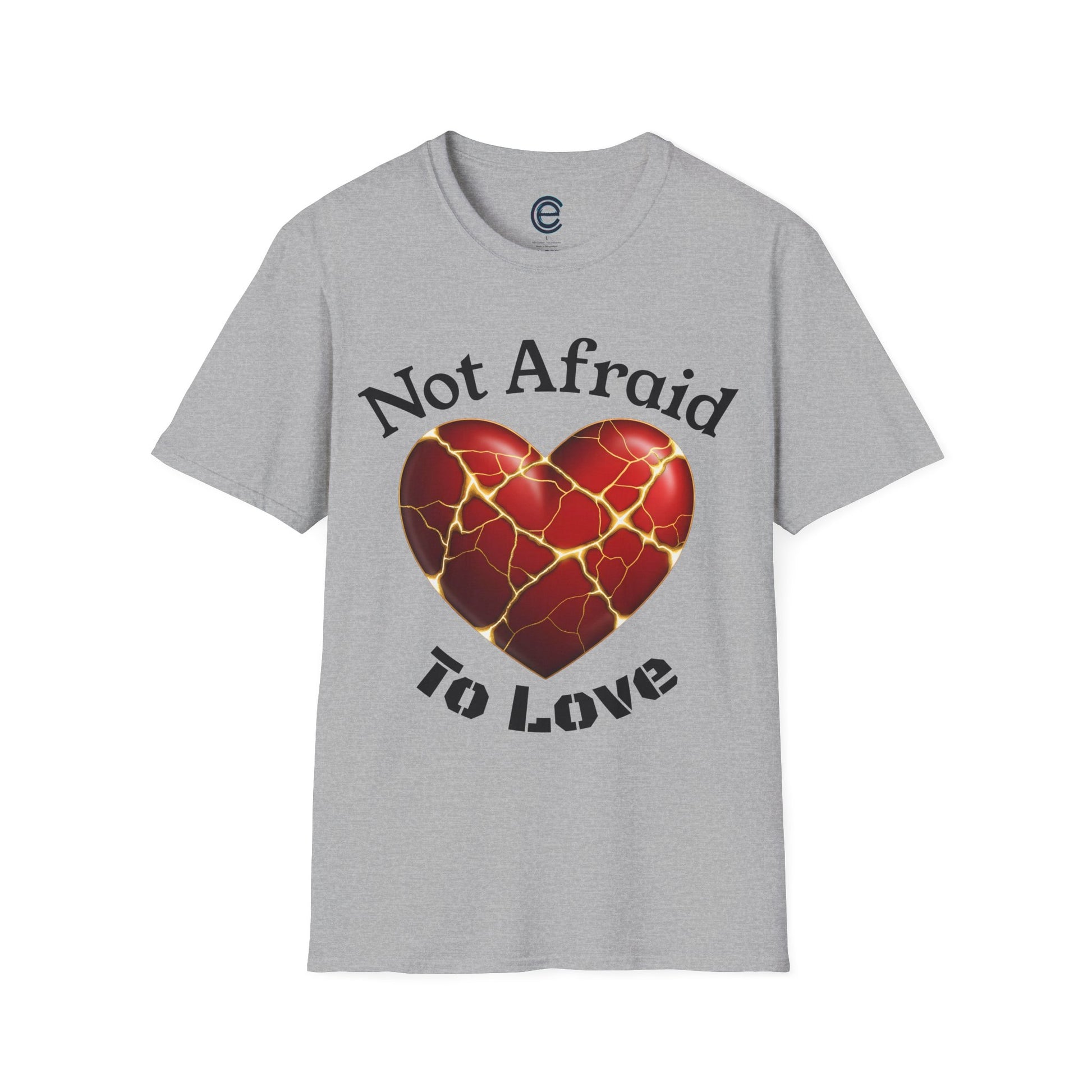 Not Afraid To Love - Sport Grey Graphic T-Shirt