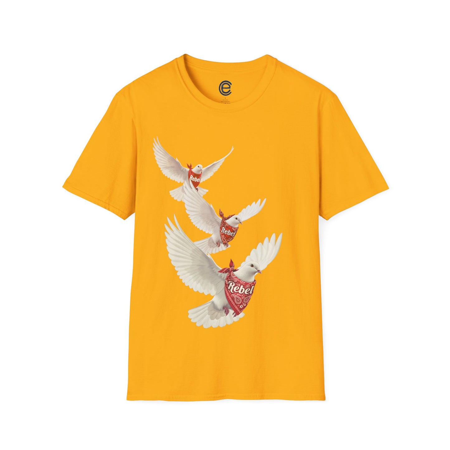 Rebel Doves II - Navy Graphic T-Shirt