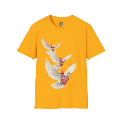 Rebel Doves II - Navy Graphic T-Shirt