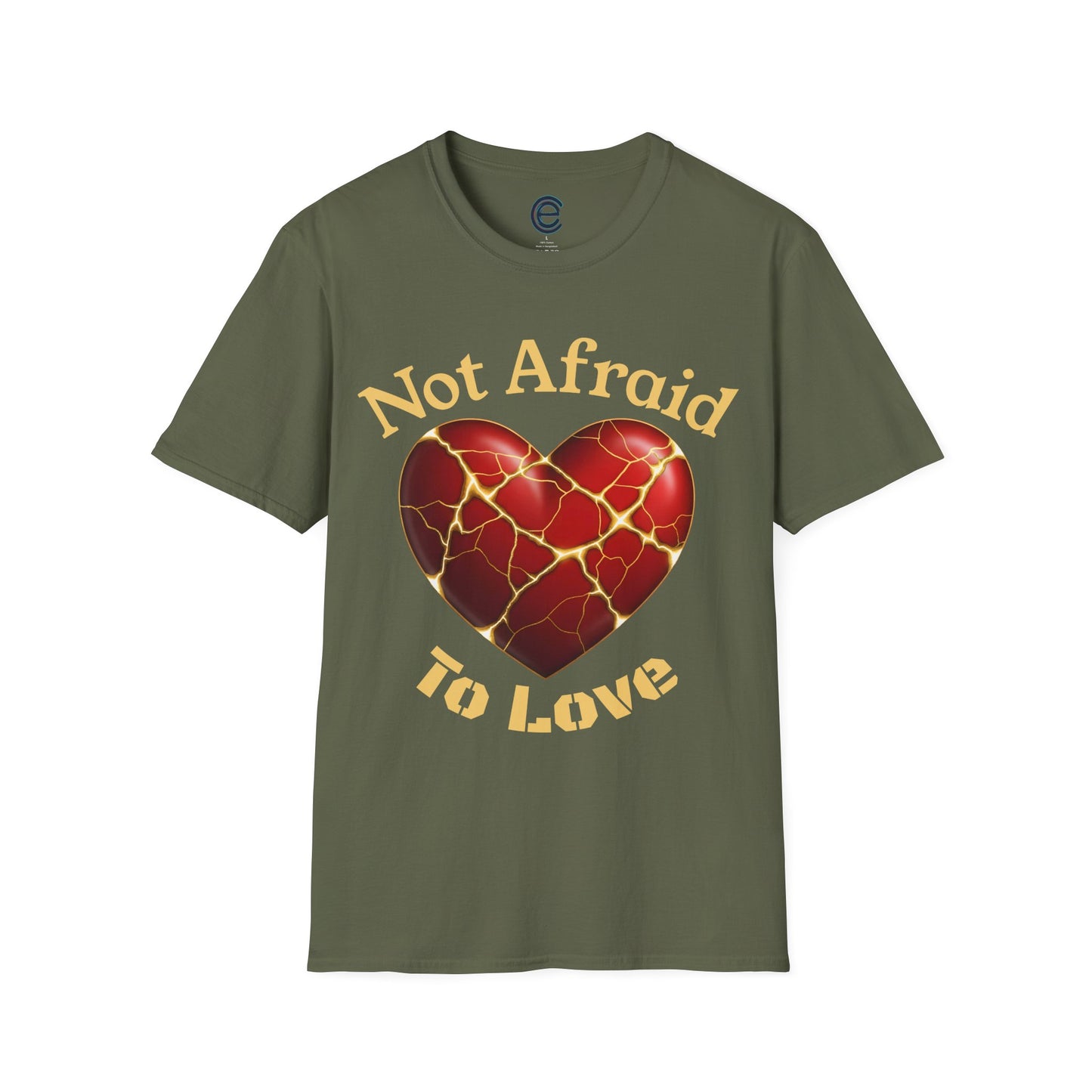 Not Afraid To Love - Heather Indigo Graphic T-Shirt