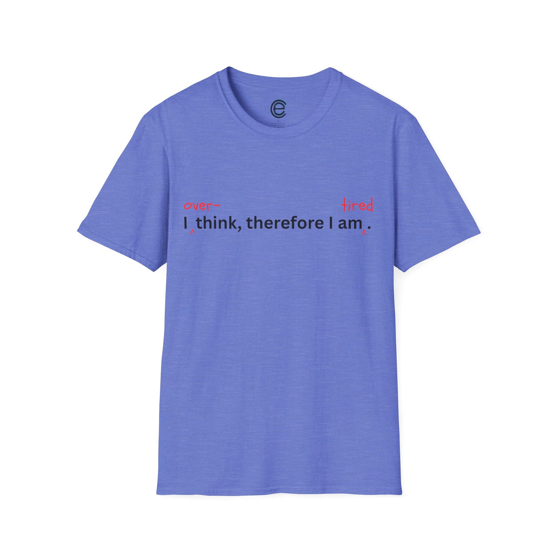 Overthink & Tired - White Graphic T-Shirt