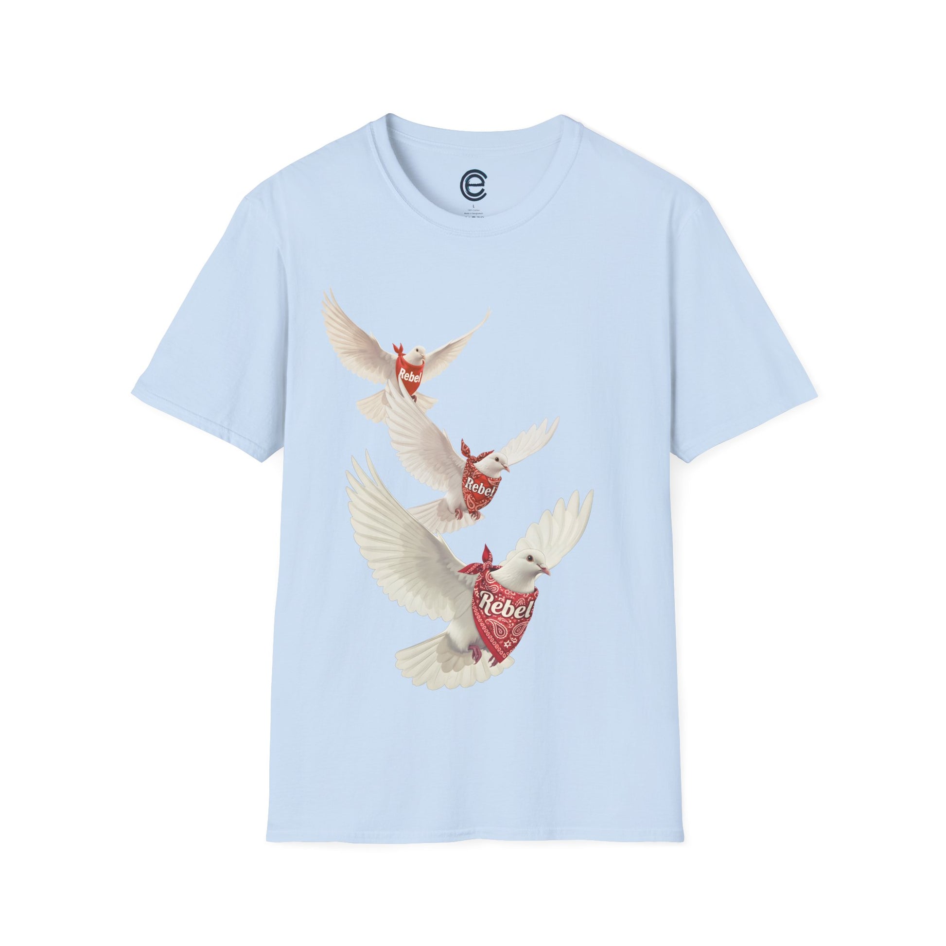Rebel Doves II - Heather Red Graphic T-Shirt