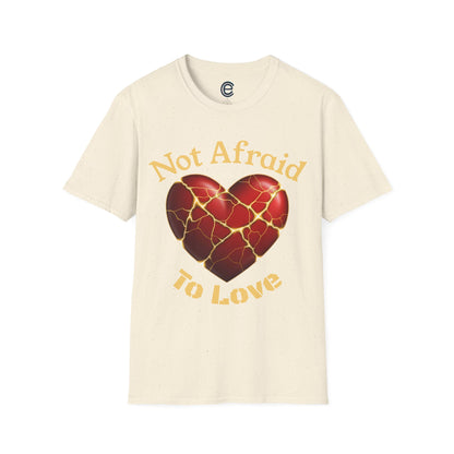 Not Afraid To Love - Light Blue Graphic T-Shirt