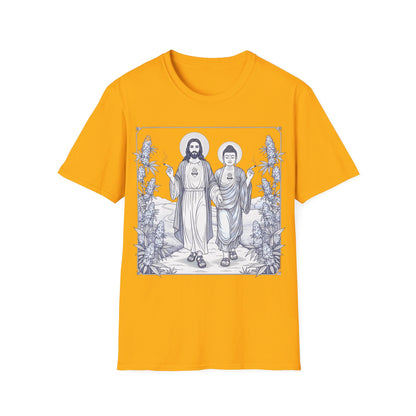 Jesus & Buddha - Gold Graphic T-Shirt