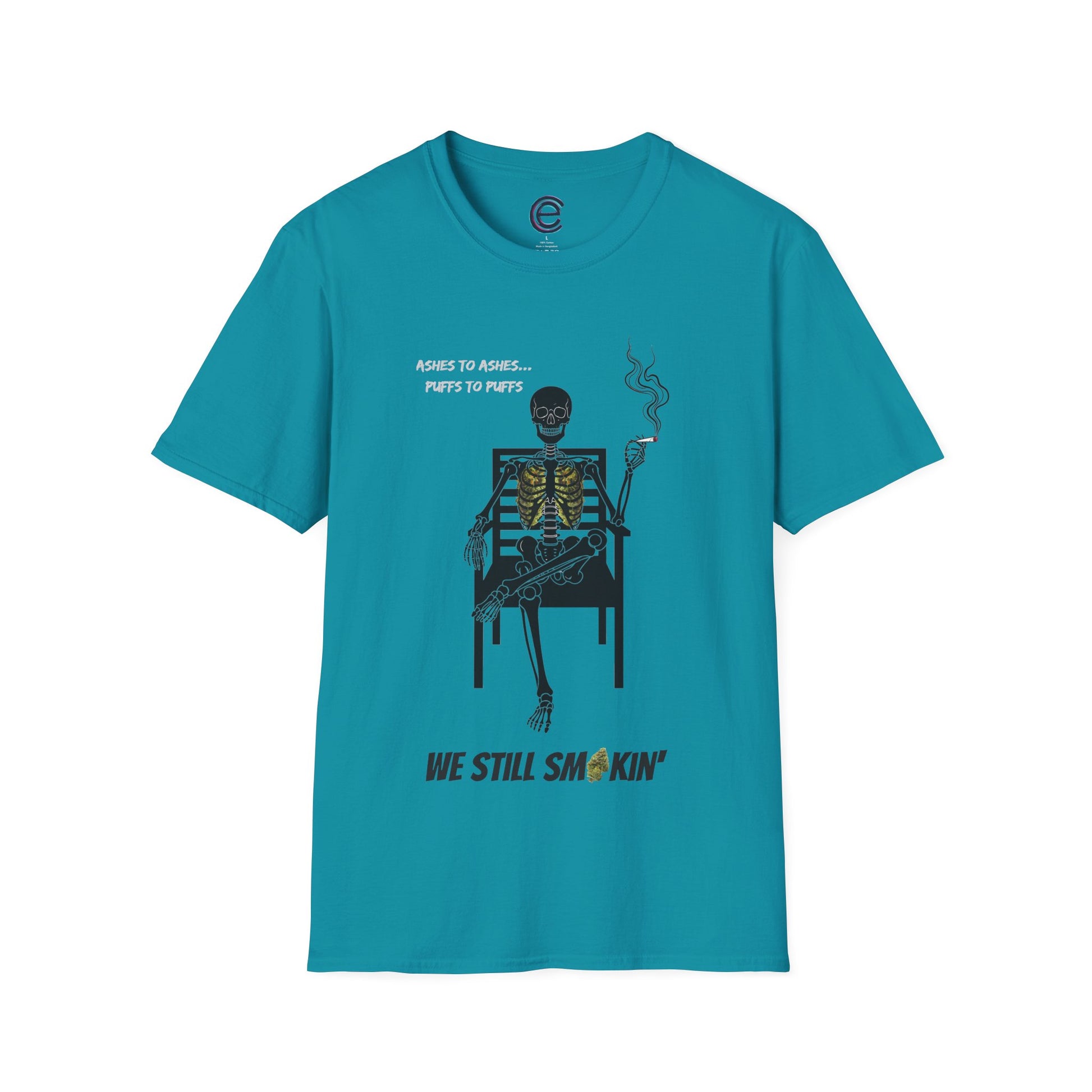 Still Smokin' v2 - Tropical Blue Graphic T-Shirt