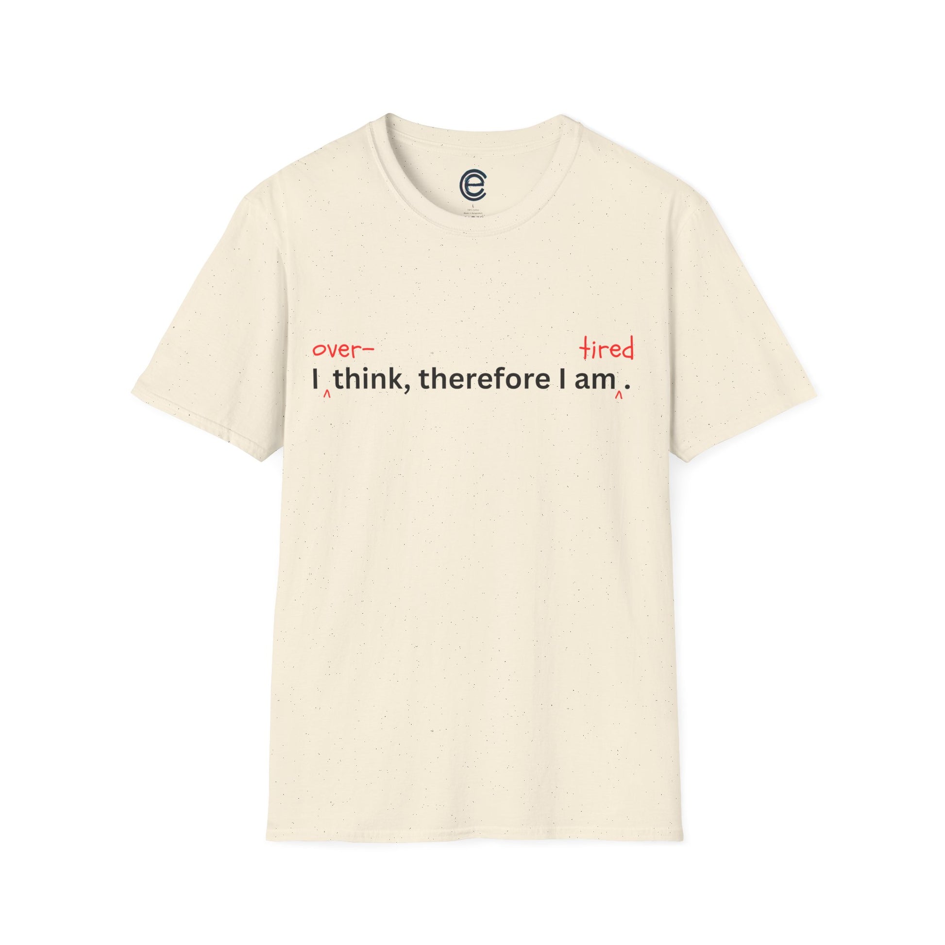 Overthink & Tired - Light Blue Graphic T-Shirt