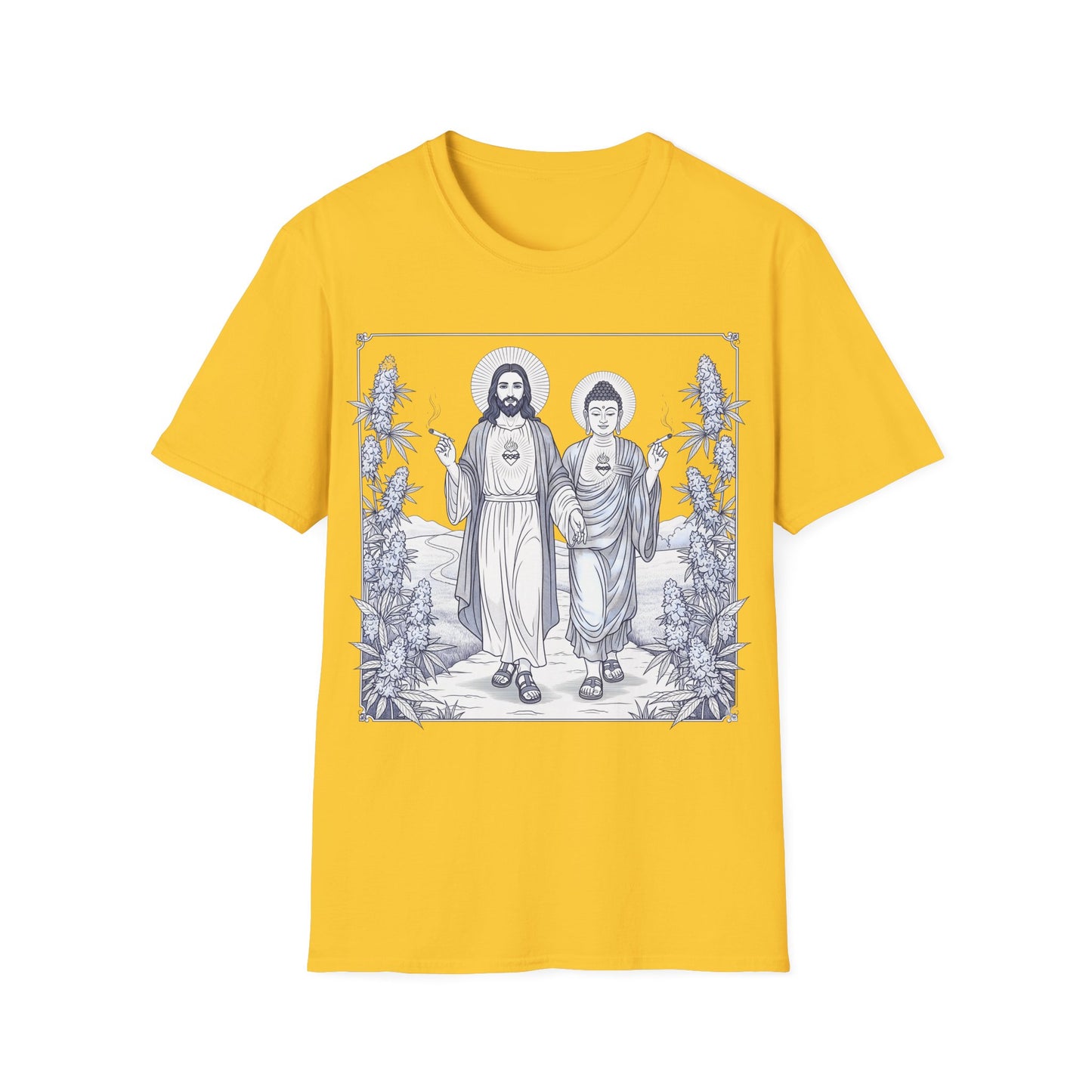 Jesus & Buddha - Royal Graphic T-Shirt