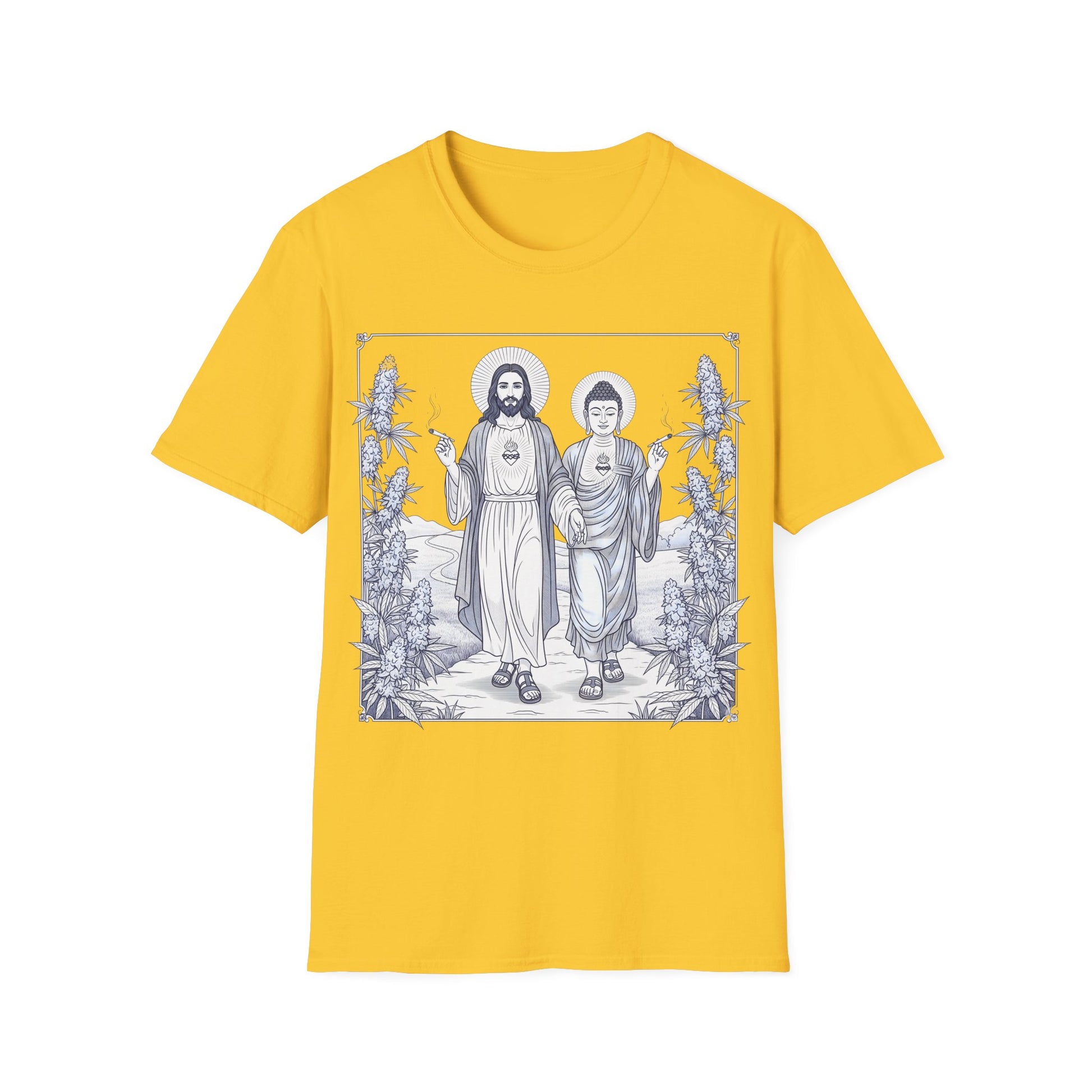Jesus & Buddha - Royal Graphic T-Shirt