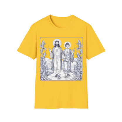 Jesus & Buddha - Royal Graphic T-Shirt