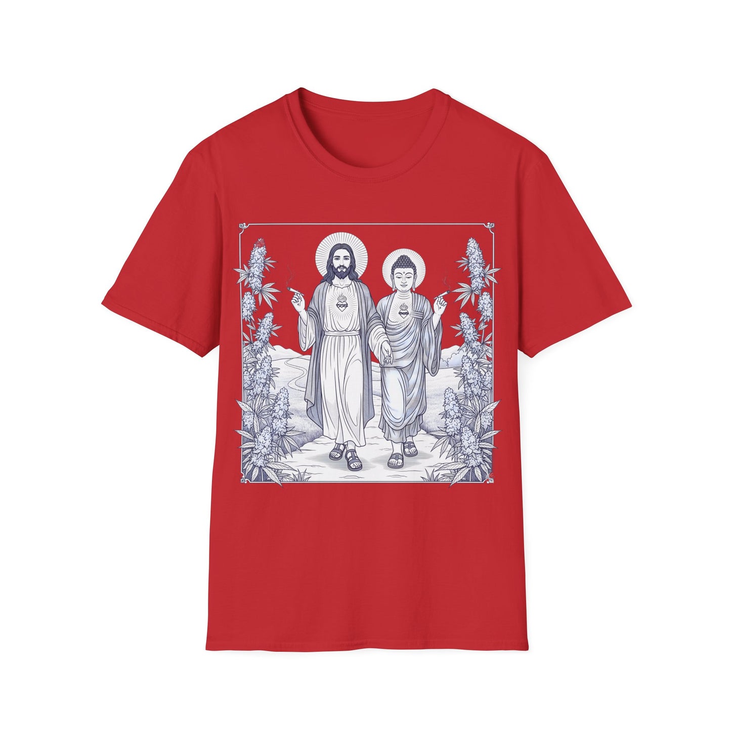 Jesus & Buddha - Black Graphic T-Shirt