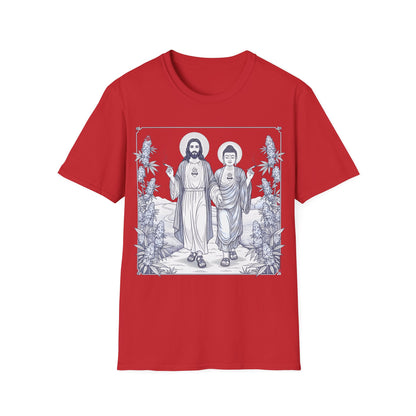 Jesus & Buddha - Black Graphic T-Shirt