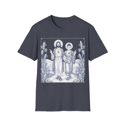 Jesus & Buddha - Navy Graphic T-Shirt