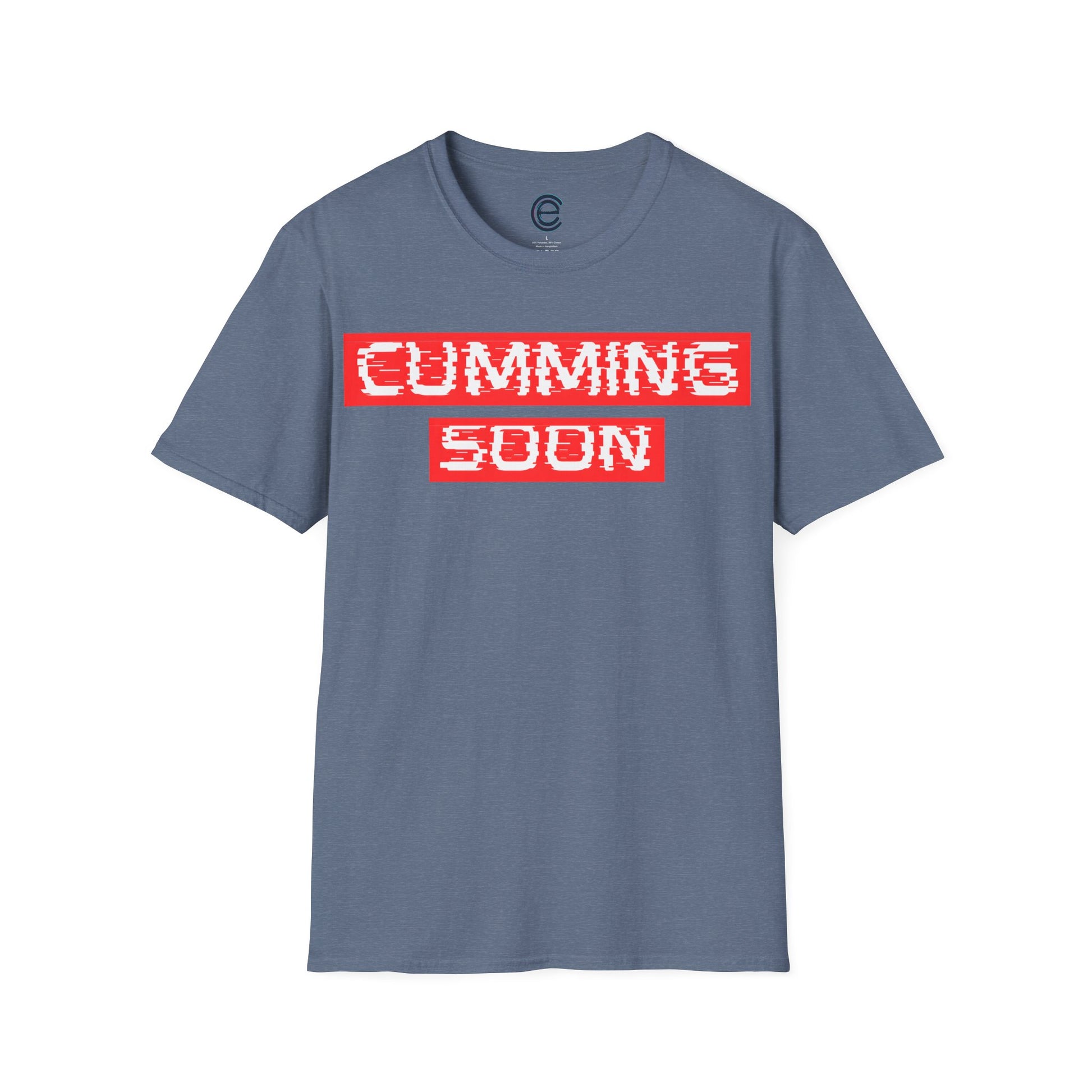 Arriving Shortly... - Heather Indigo Graphic T-Shirt