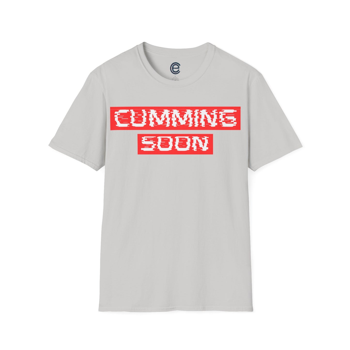 Arriving Shortly... - Ice Grey Graphic T-Shirt