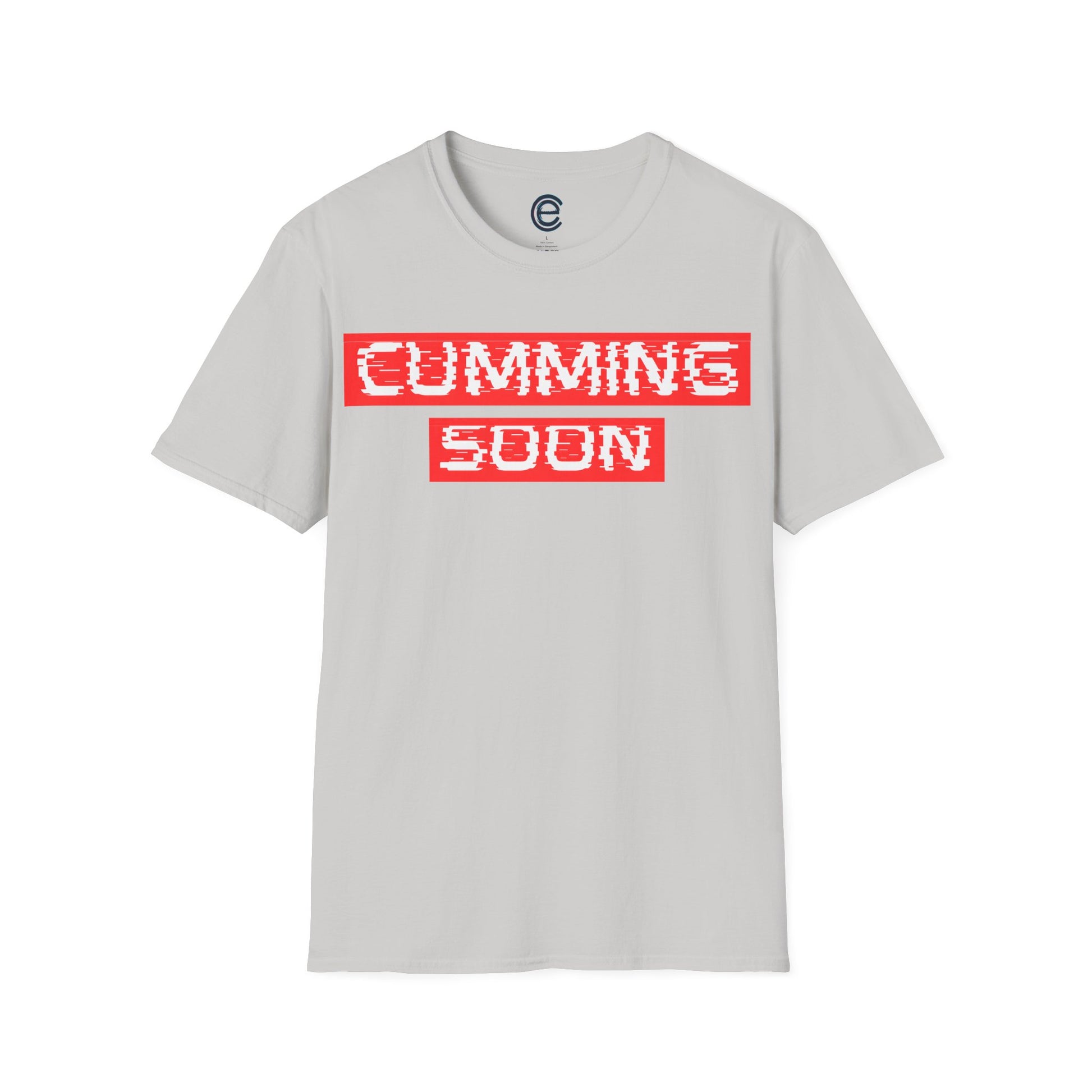 Arriving Shortly... - Ice Grey Graphic T-Shirt