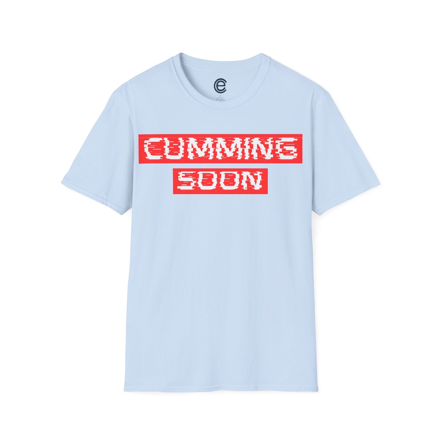 Arriving Shortly... - Light Blue Graphic T-Shirt