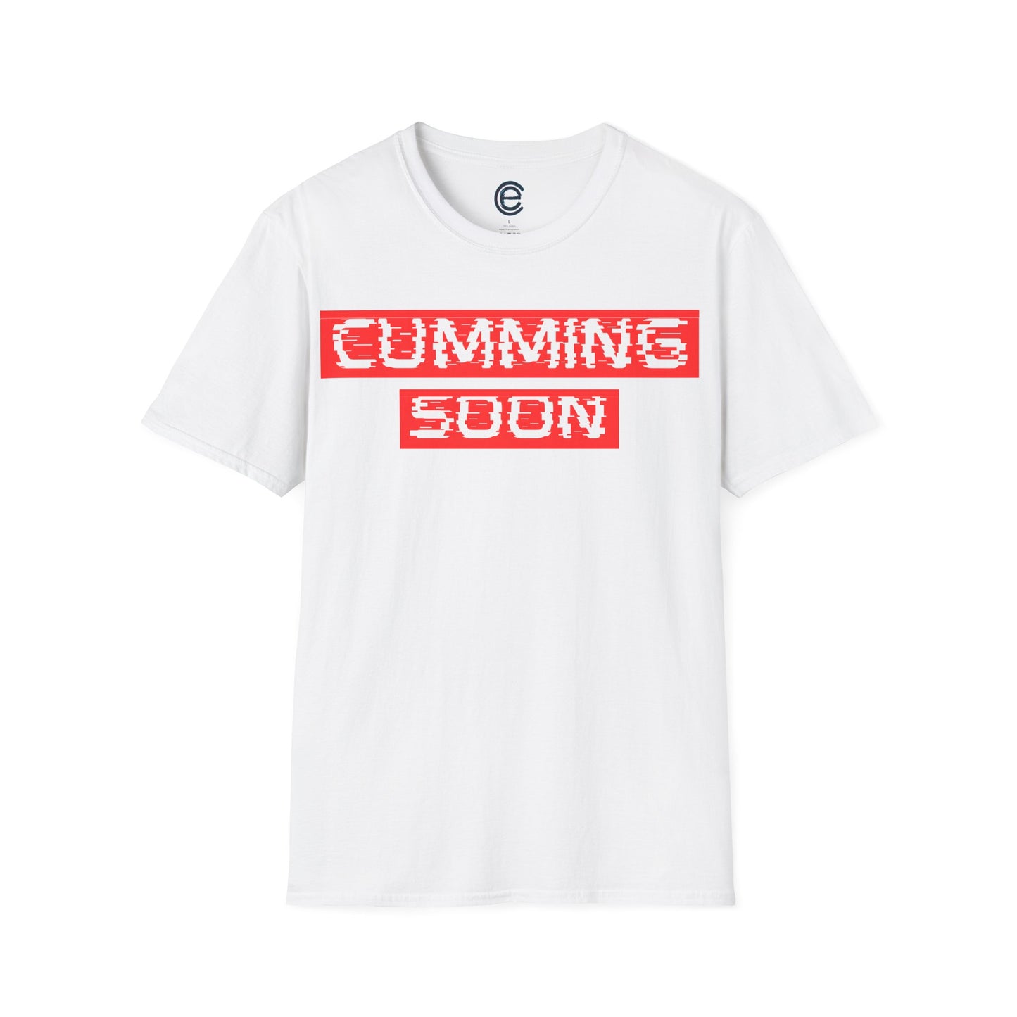 Arriving Shortly... - White Graphic Tee: Beautifully Unhinged, Witty Arrival Pun, Minimalist. Anticipation, Clever Humor, Conversation Starter