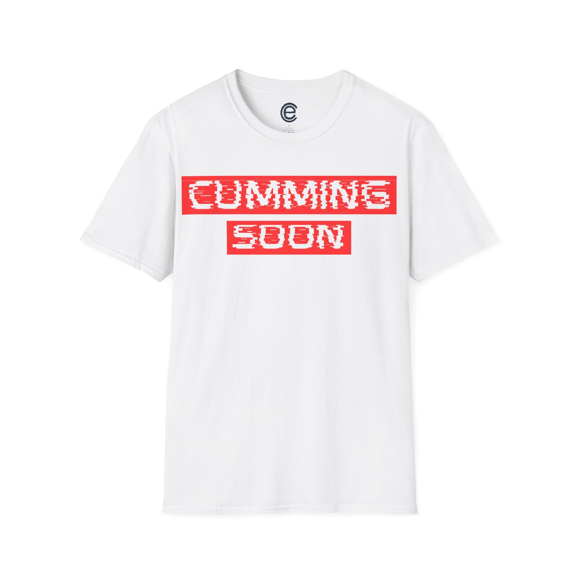 Arriving Shortly... - White Graphic Tee: Beautifully Unhinged, Witty Arrival Pun, Minimalist. Anticipation, Clever Humor, Conversation Starter