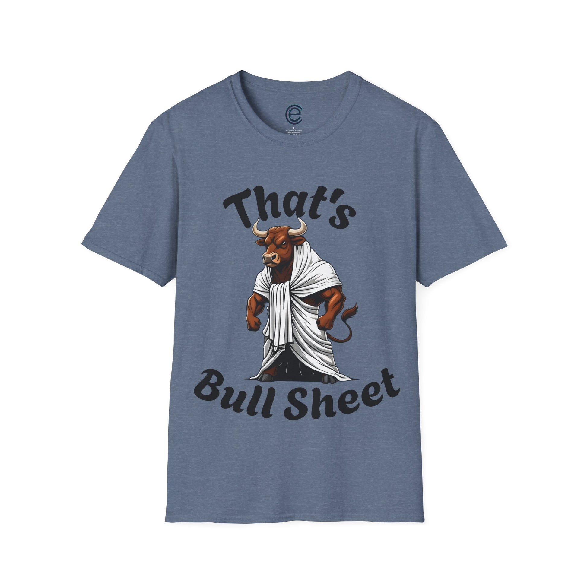 Bull Sheet - Heather Indigo Graphic T-Shirt