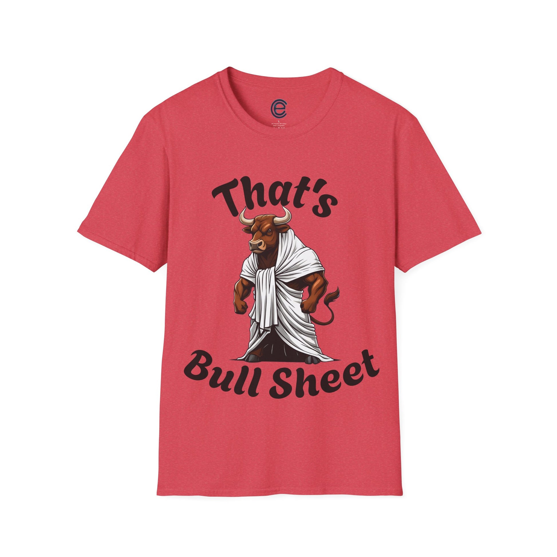 Bull Sheet - Heather Red Graphic T-Shirt