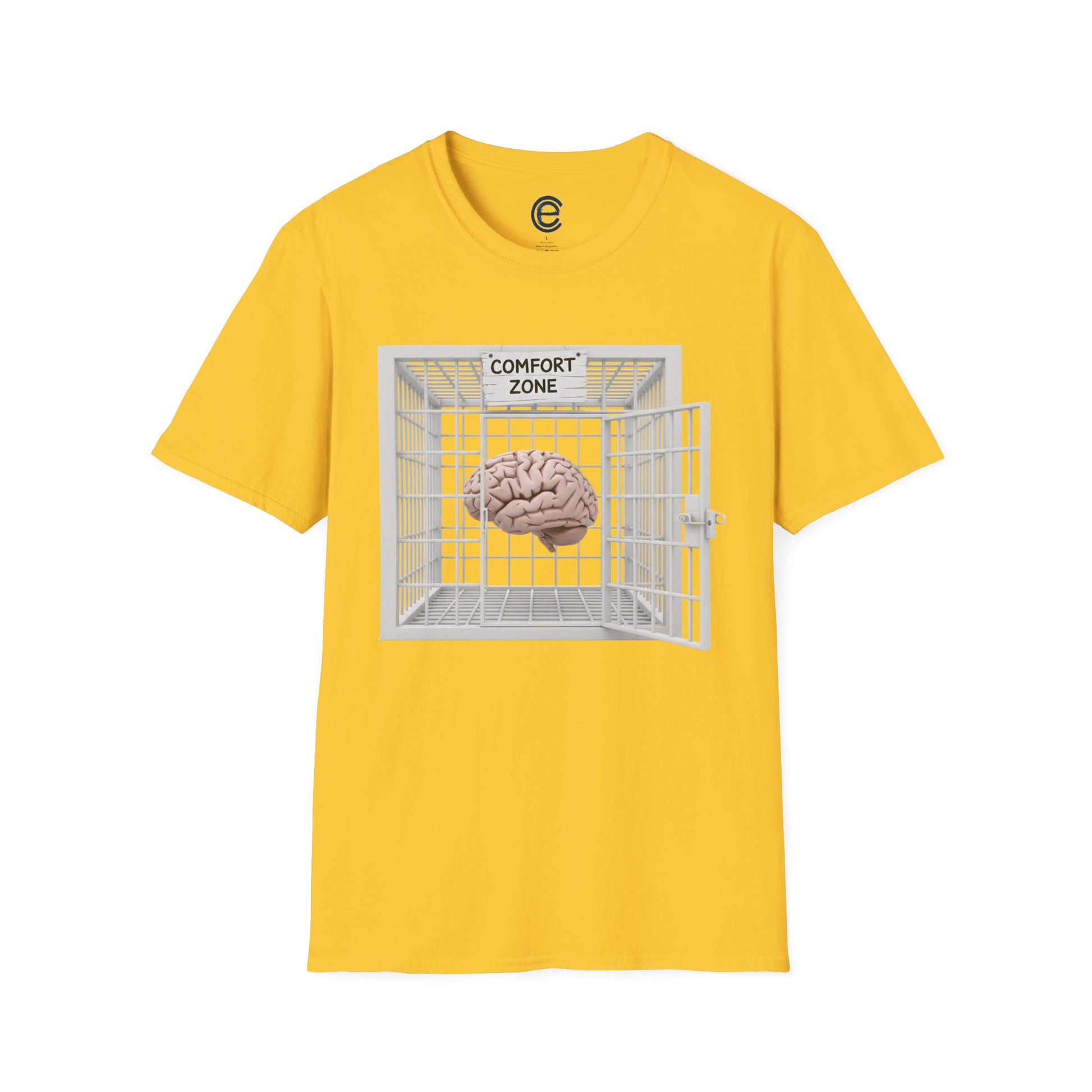 Comfort Zone Illusion - Daisy Graphic Tee: Beautifully Unhinged, Growth, Breaking Comfort Zone. Bold Statement, Self-Awareness, Minimalist Typography