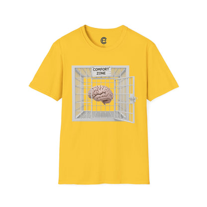 Comfort Zone Illusion - Daisy Graphic Tee: Beautifully Unhinged, Growth, Breaking Comfort Zone. Bold Statement, Self-Awareness, Minimalist Typography
