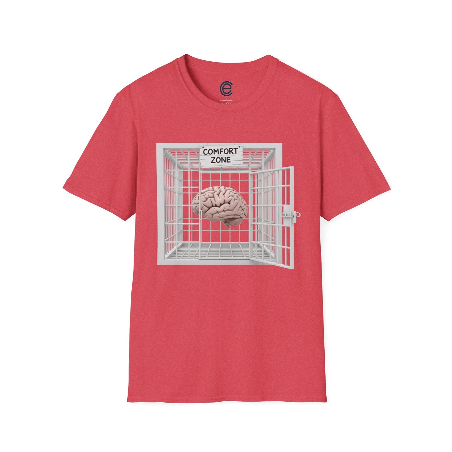 Comfort Zone Illusion - Heather Red Graphic T-Shirt