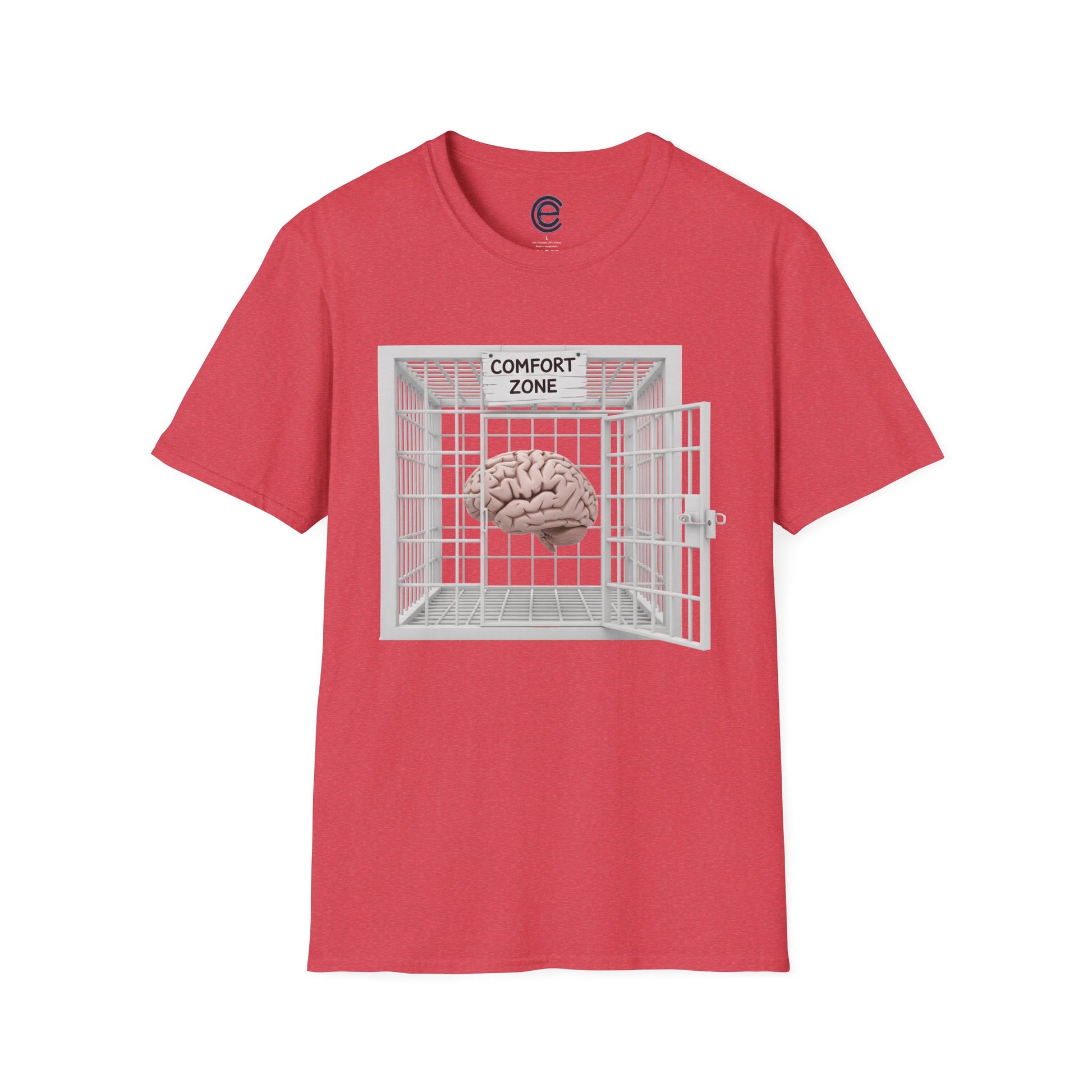 Comfort Zone Illusion - Heather Red Graphic T-Shirt
