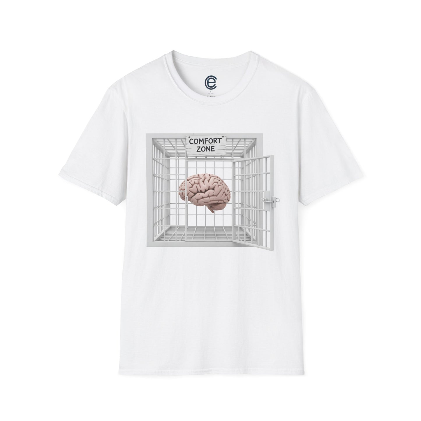 Comfort Zone Illusion - White Graphic T-Shirt