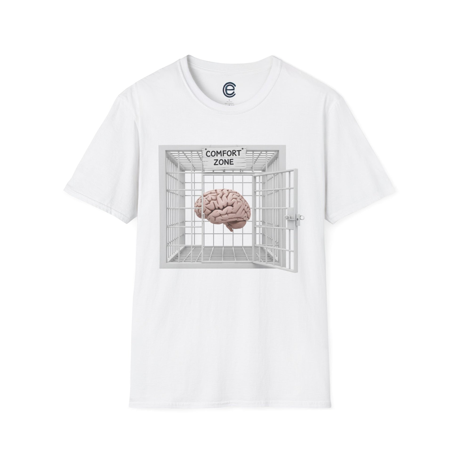 Comfort Zone Illusion - White Graphic T-Shirt