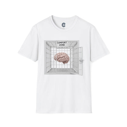 Comfort Zone Illusion - White Graphic T-Shirt