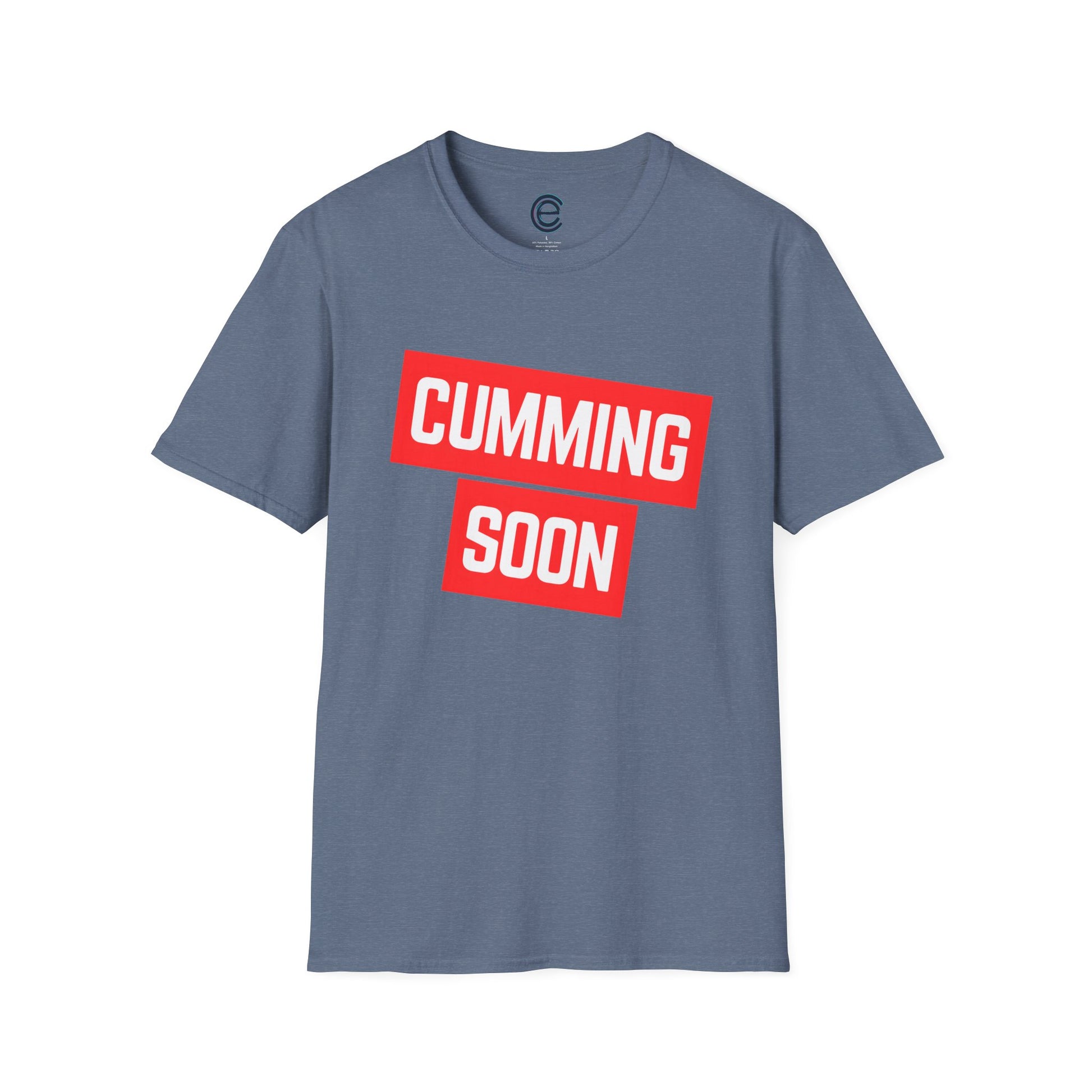 Coming With a U - Heather Indigo Graphic T-Shirt