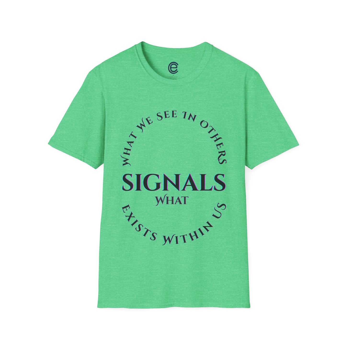 Exists Within Us v4 - Heather Irish Green Graphic T-Shirt