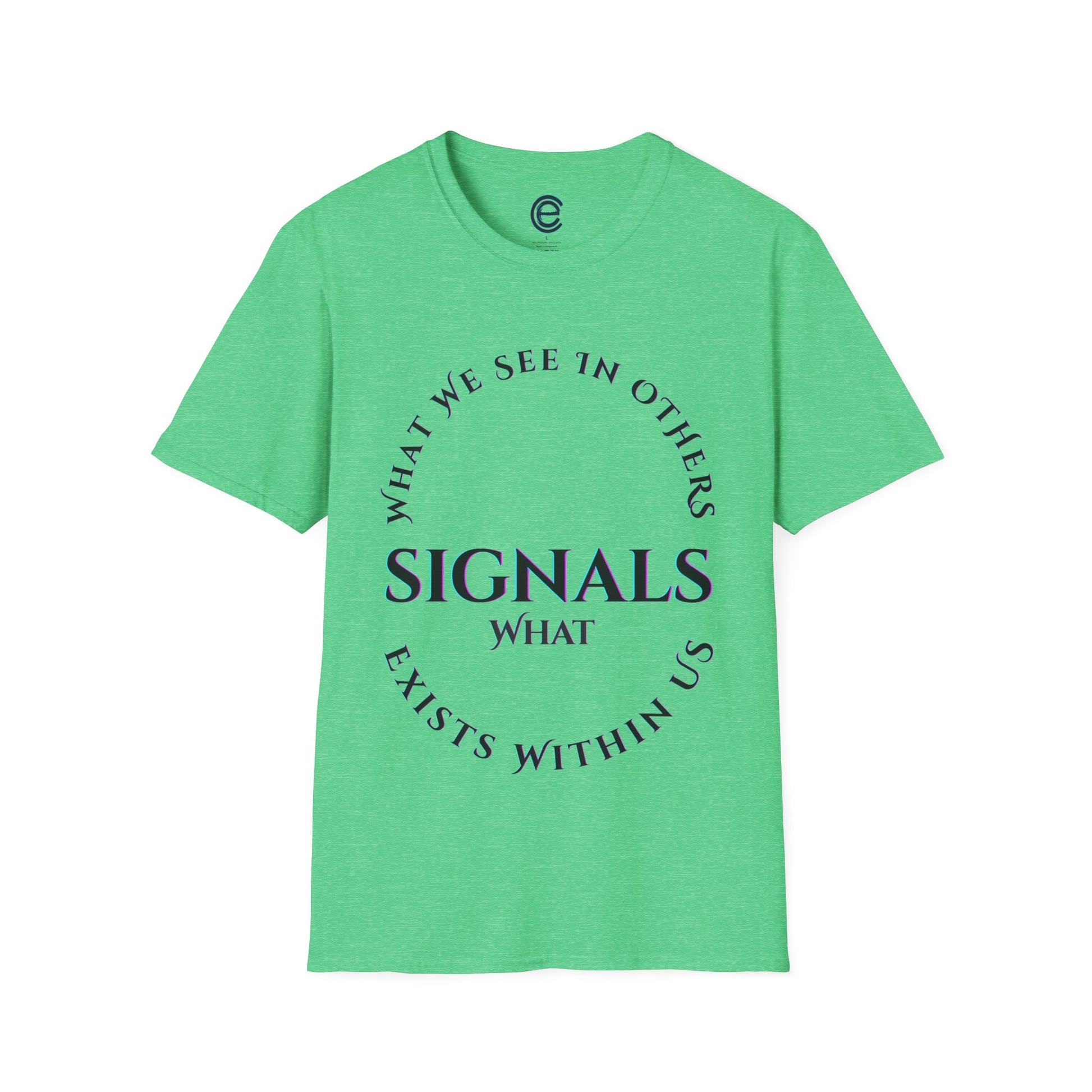 Exists Within Us v4 - Heather Irish Green Graphic T-Shirt