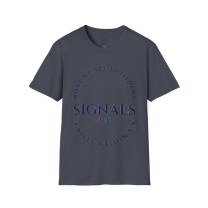 Exists Within Us v4 - Heather Navy Graphic T-Shirt
