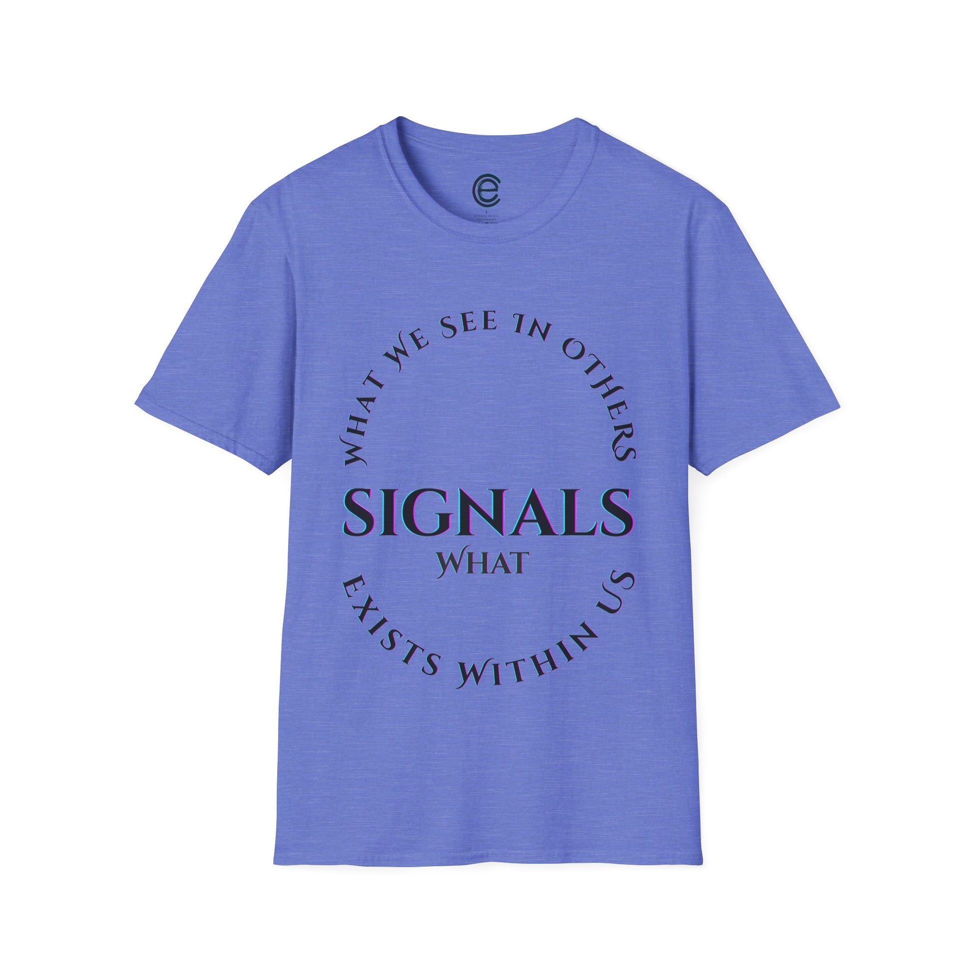 Exists Within Us v4 - Heather Royal Graphic Tee: Inner Work, Self-Awareness, Jungian Psychology. Projection, Consciousness, The Examined Life, Minimalist