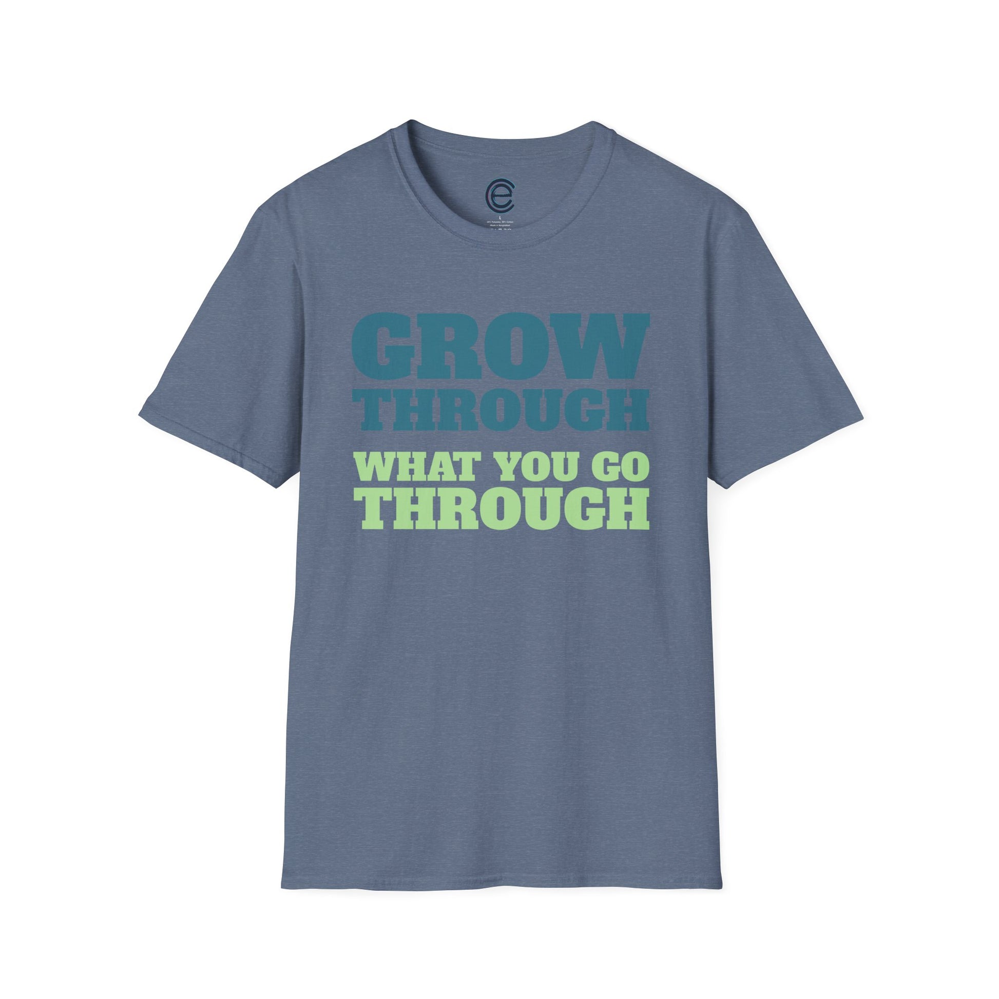Go Through & Grow Through - Heather Indigo Graphic T-Shirt
