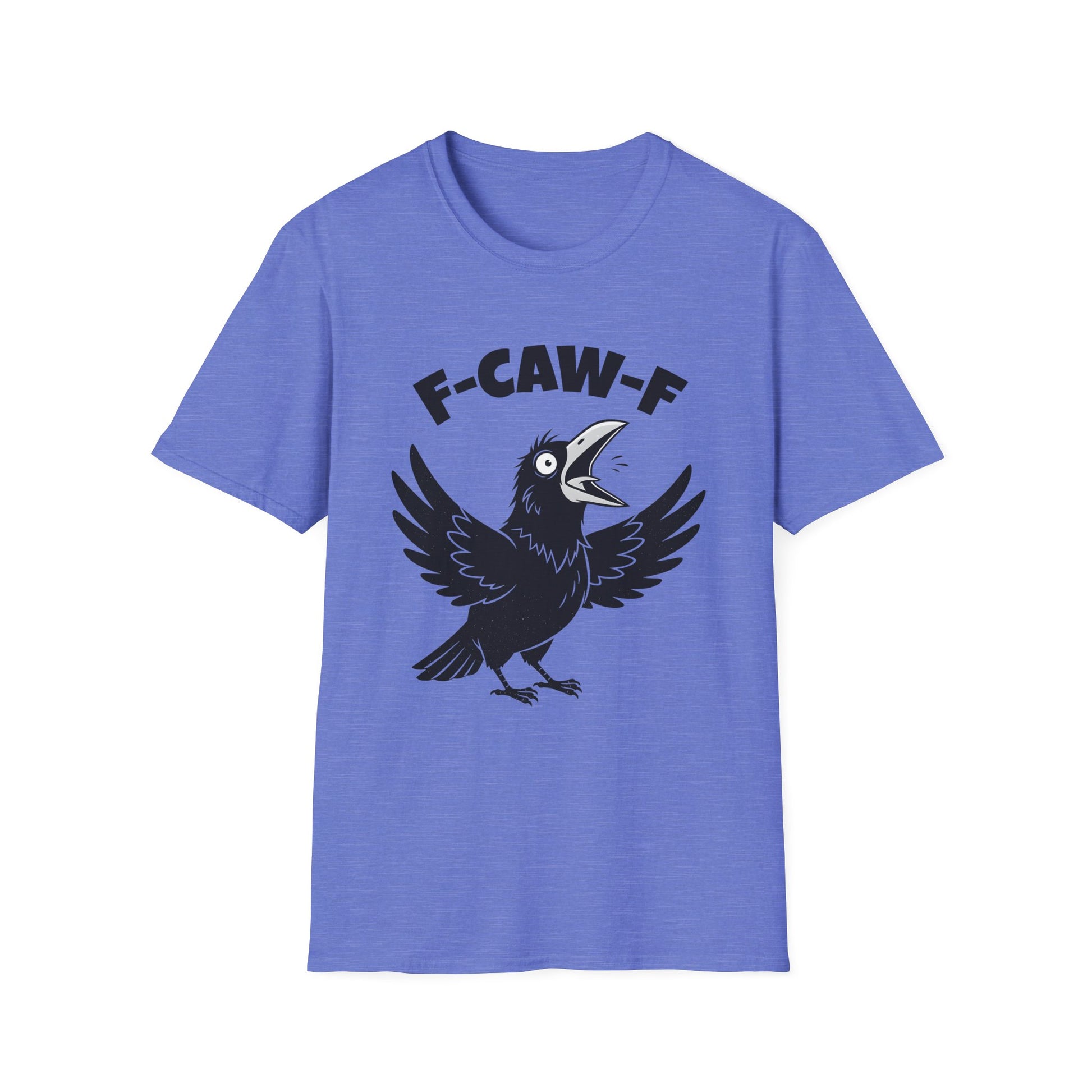 Heather Royal Crow F-CAW-F T-Shirt - Funny - Humorous - Bird Squawking